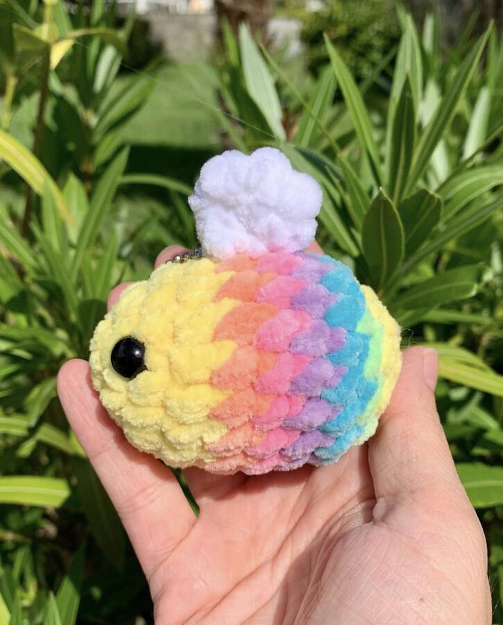 Porte-clés abeille Les mailles calines