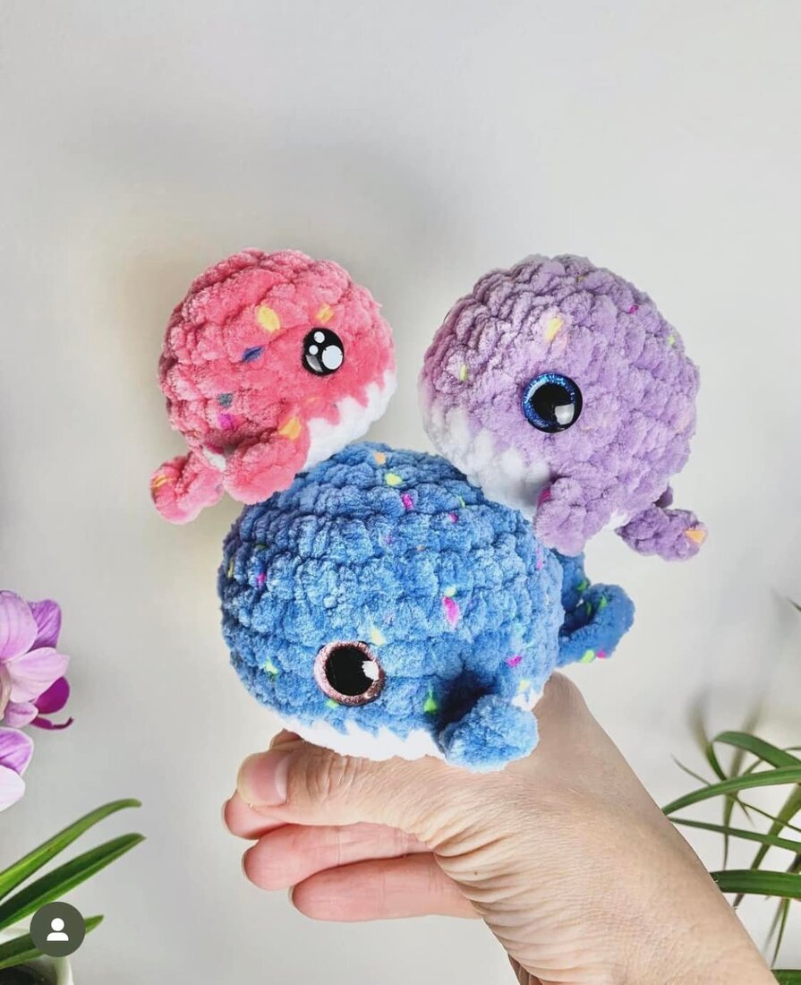 Porte-clés baleine Les mailles calines