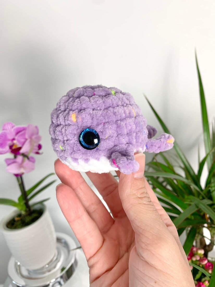 Porte-clés baleine Les mailles calines