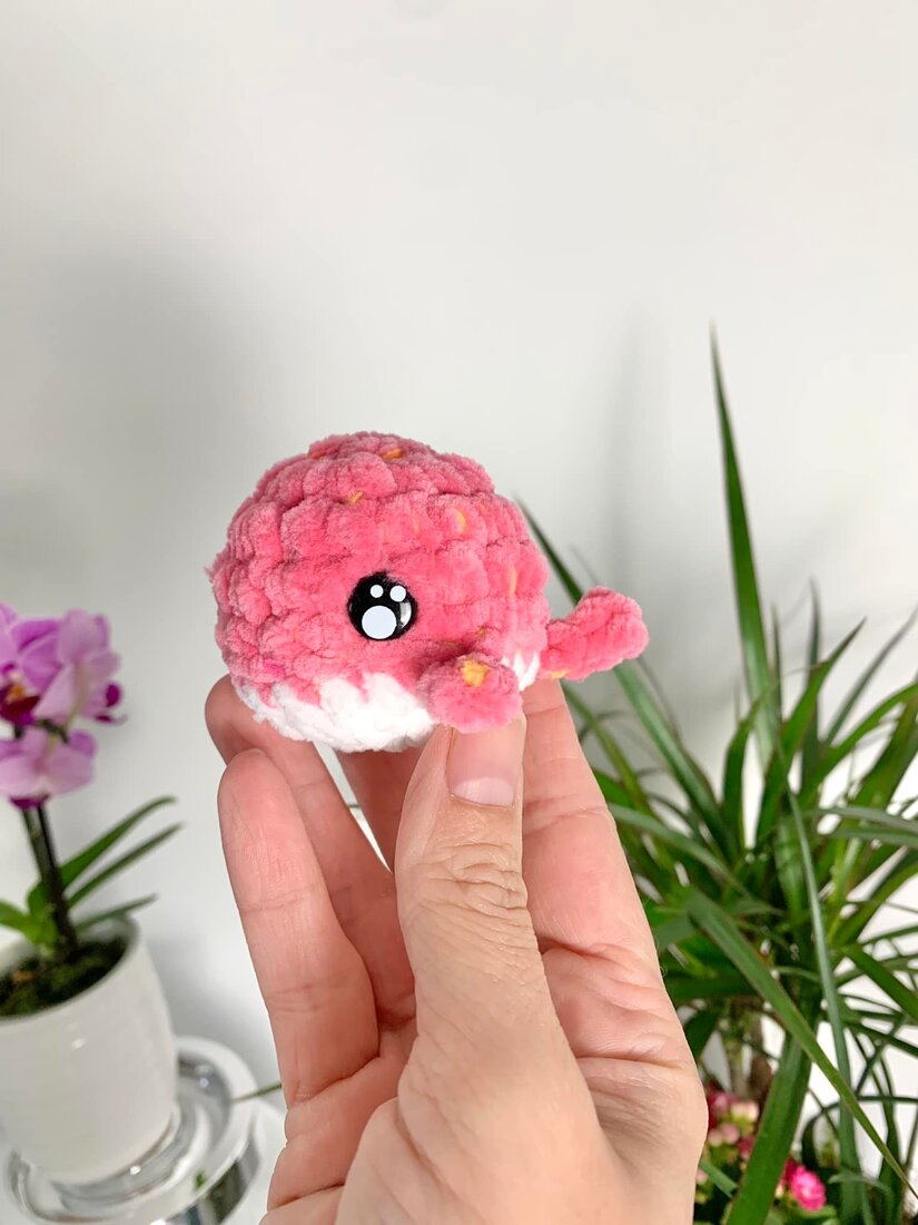 Porte-clés baleine Les mailles calines