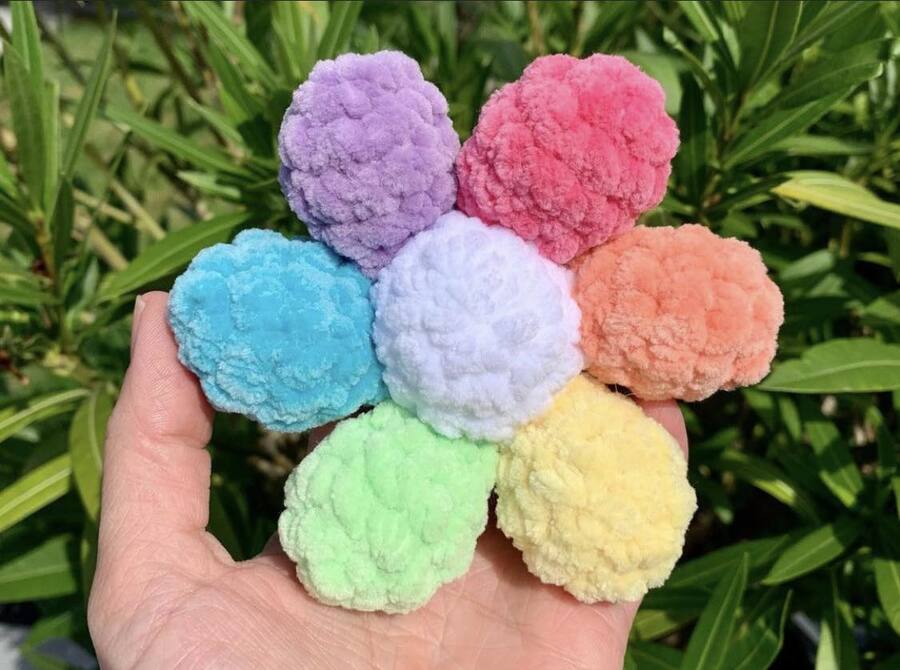 Porte-clés fleur Les mailles calines